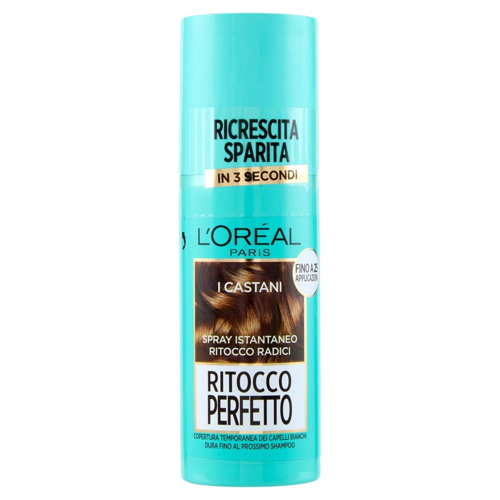 L'Oréal Paris Ritocco Perfetto, Spray Istantaneo Correttore per Radici, Castano, 75 ml
